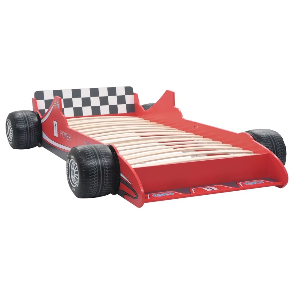 Cama con forma de coche de carreras para niños 90x200 cm