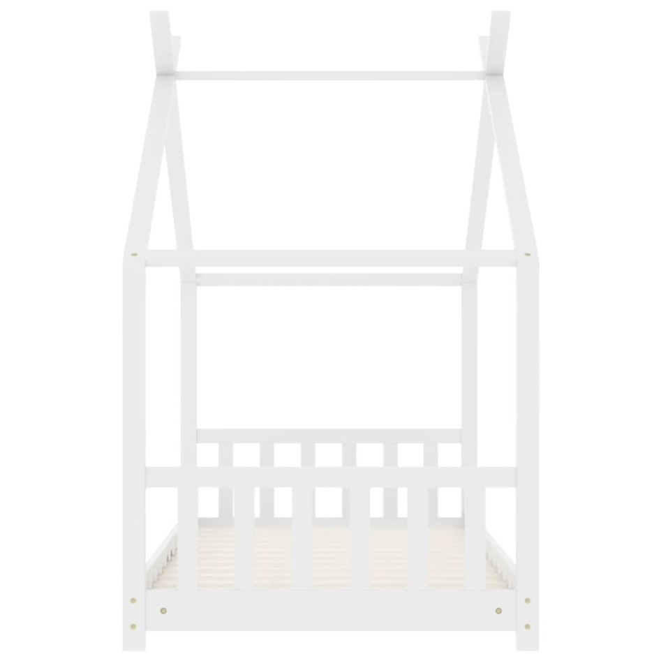 Estructura de cama infantil madera maciza pino blanco 80x160
