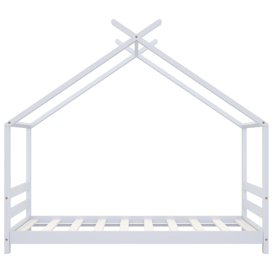 Estructura de cama infantil madera maciza pino blanco 80x160