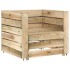 Set de muebles de palés jardín 2 piezas madera pino