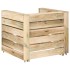 Set de muebles de palés jardín 2 piezas madera pino