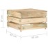 Set de muebles de palés jardín 2 piezas madera pino