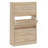 Mueble zapatero madera contrachapada roble Sonoma 63x24x103