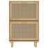 Zapatero madera contrachapada marrón ratán natural 52x25x80