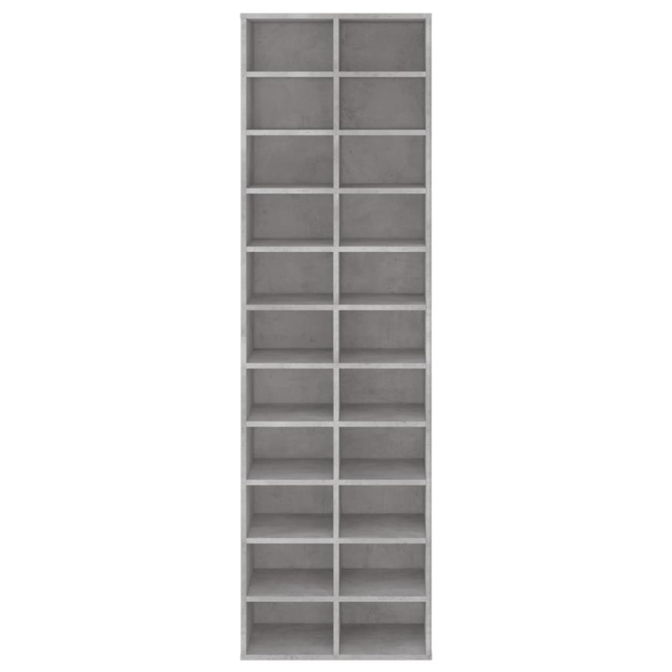 Mueble zapatero de contrachapada gris hormigón 80x35,5x180