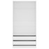 Armario de madera contrachapada blanco 100x50x200
