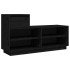 Mueble zapatero de madera maciza de pino negro 110x34x61