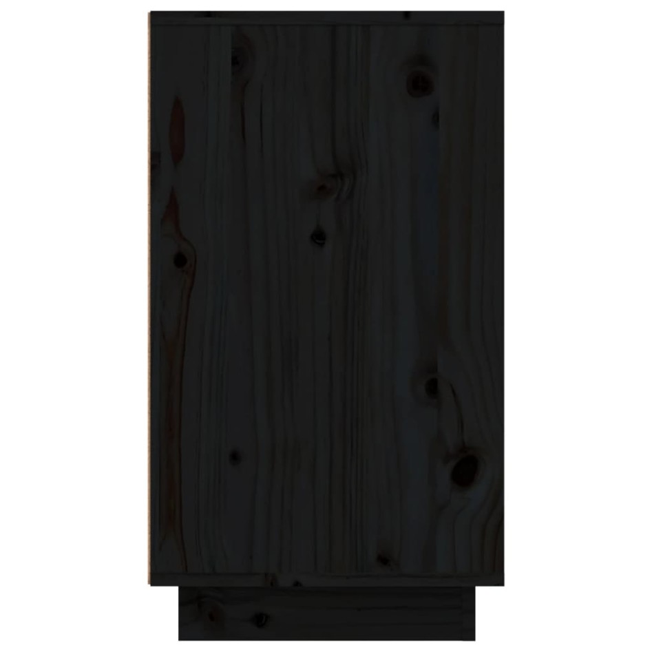 Mueble zapatero de madera maciza de pino negro 110x34x61