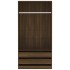 Armario madera contrachapada marrón roble 100x50x200