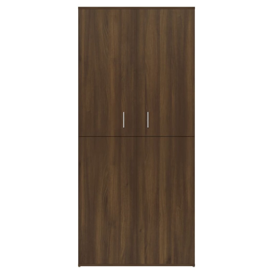 Mueble zapatero madera contrachapada roble marrón 80x39x178