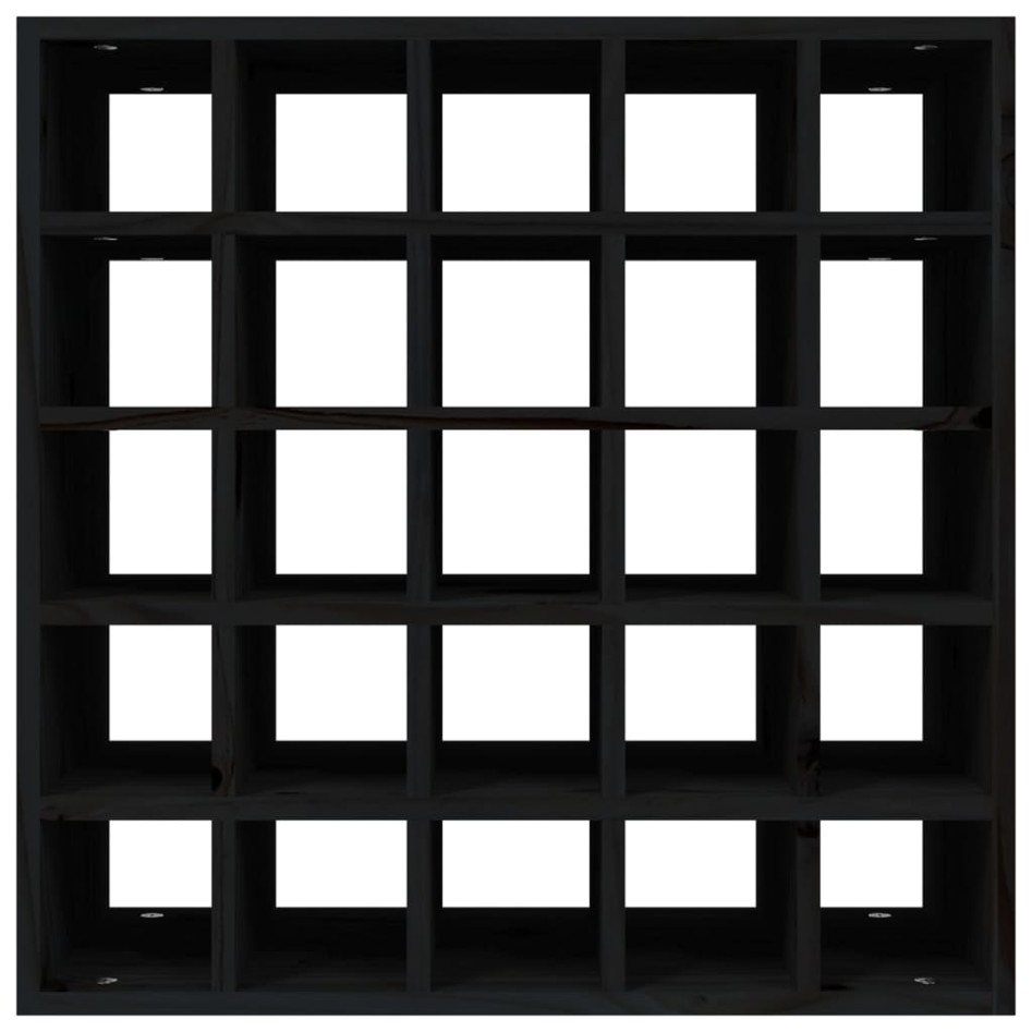 Botellero de madera maciza de pino negro 56x25x56