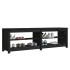 Banco zapatero de madera maciza de pino negro 160x36,5x50