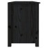Banco zapatero de madera maciza de pino negro 160x36,5x50
