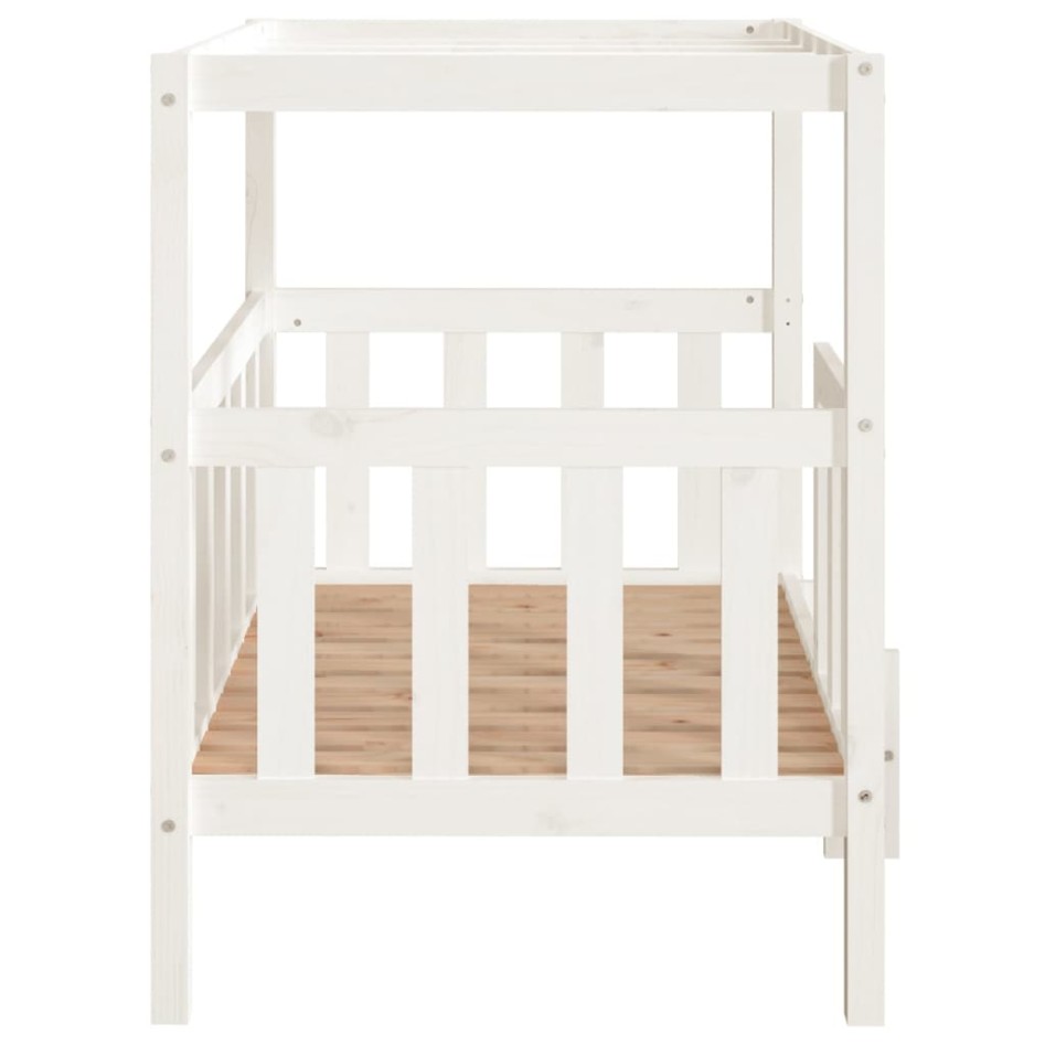 Cama para perros madera maciza de pino blanco 105,5x83,5x100