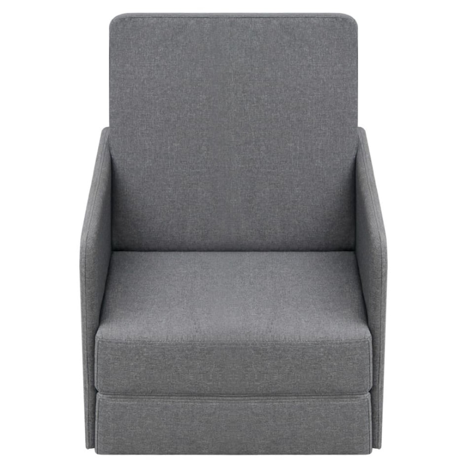 Sillón convertible en cama tela gris