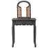 Tocador y taburete madera de paulownia gris 65x36x128