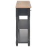 Mesa consola de MDF negra 120x30x76