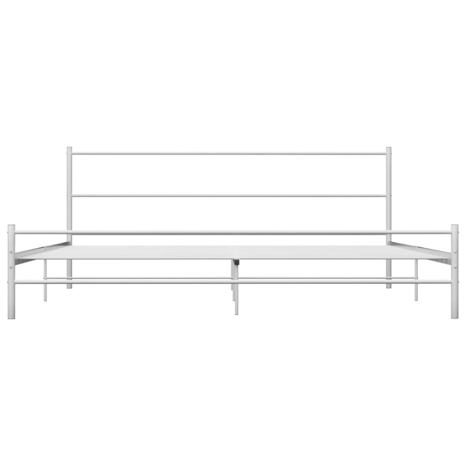 Estructura de cama de metal blanca 180x200