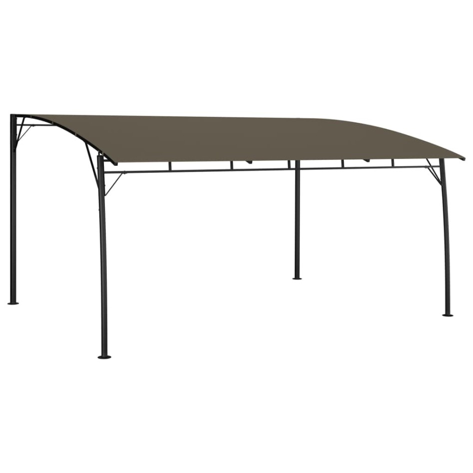 Toldo parasol de jardín gris taupe 4x3x2,55