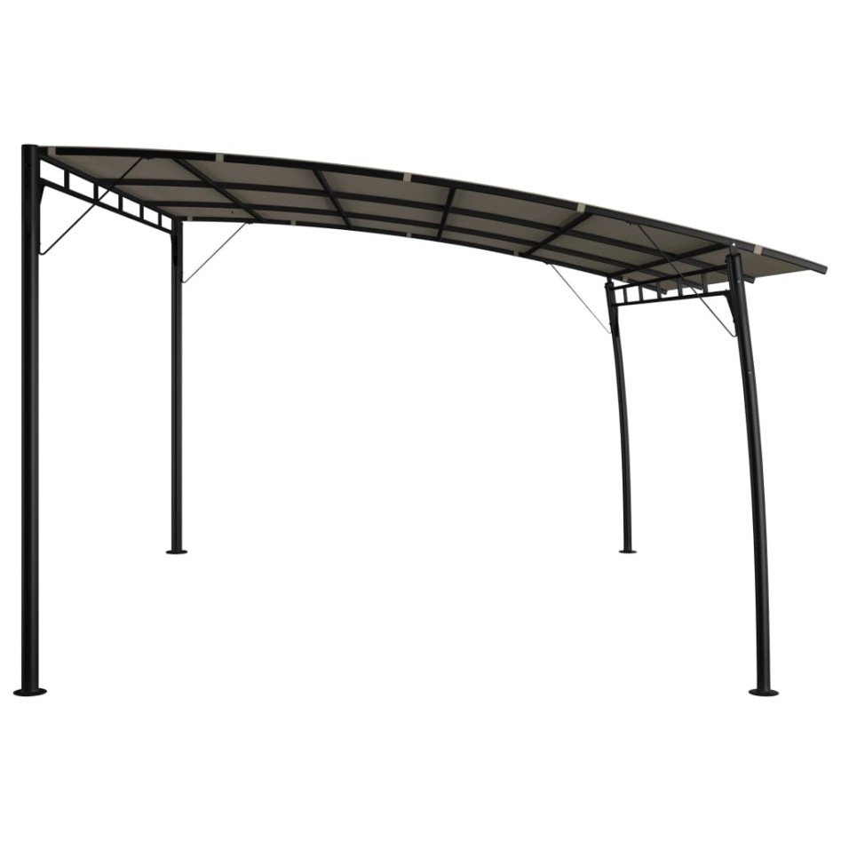 Toldo parasol de jardín gris taupe 4x3x2,55