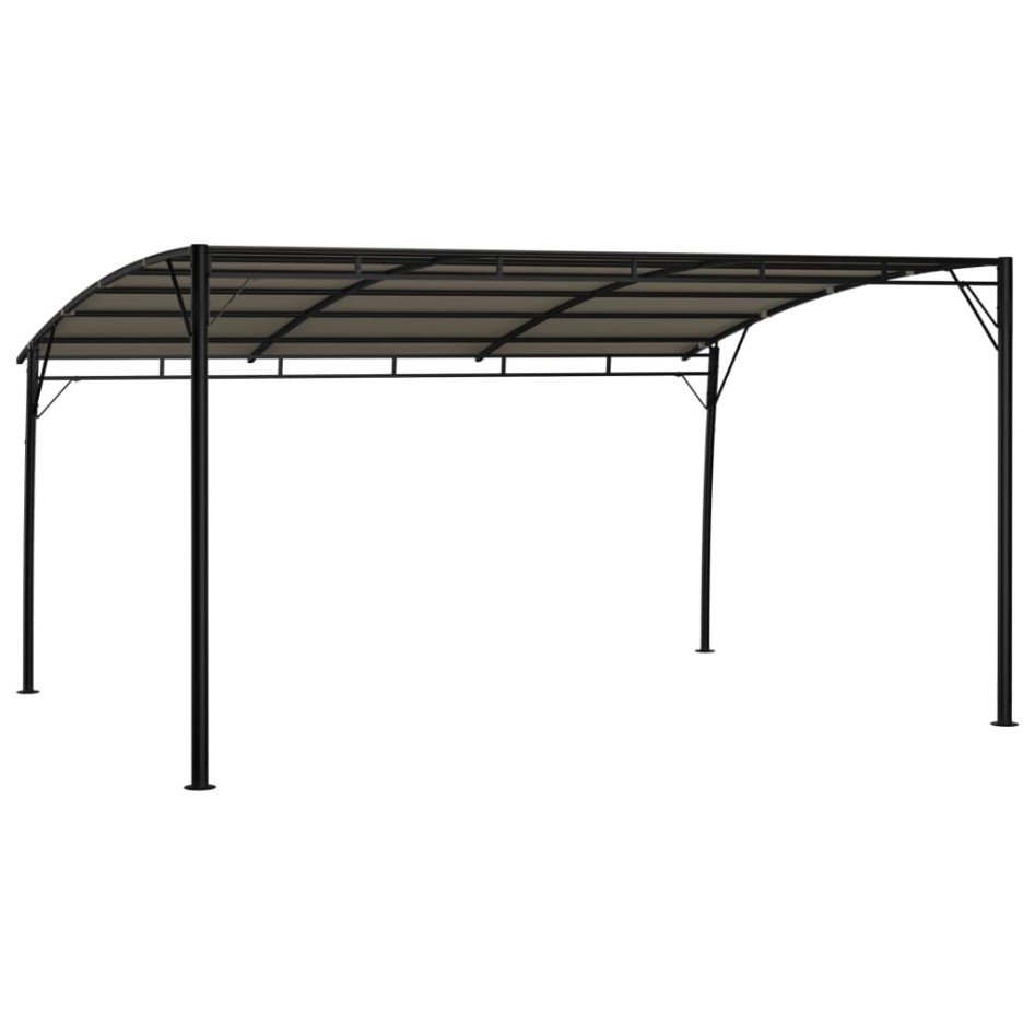 Toldo parasol de jardín gris taupe 4x3x2,55