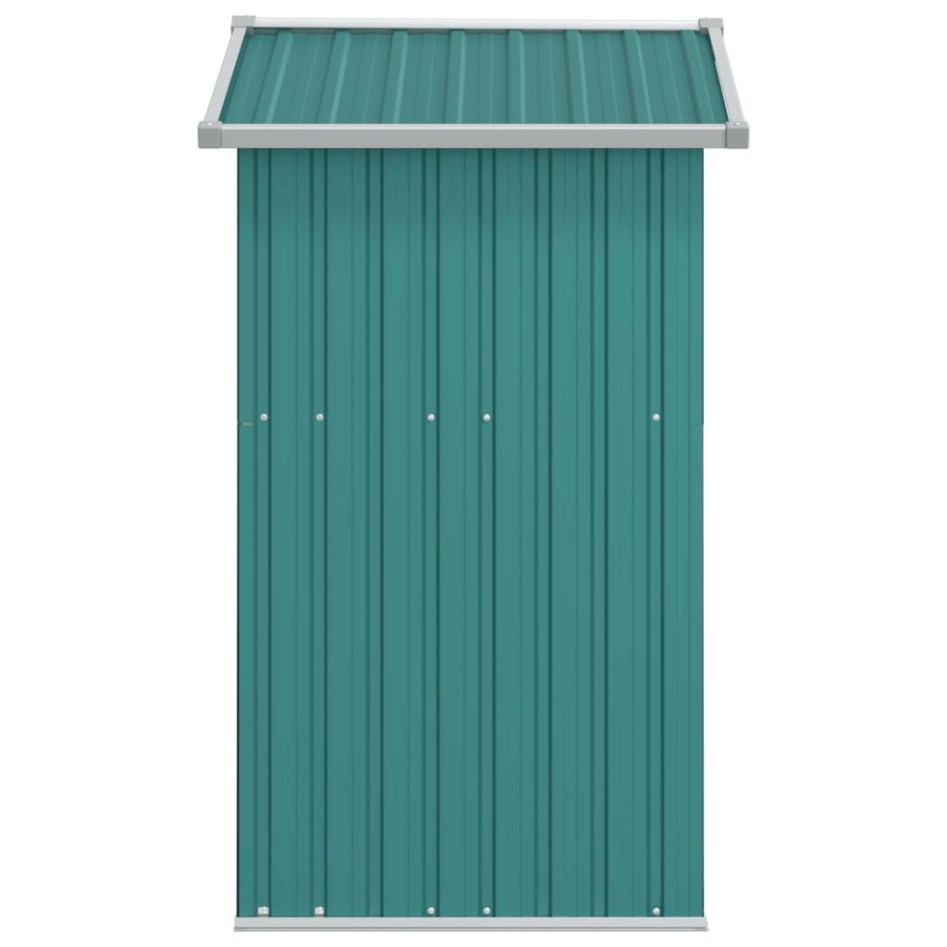 Cobertizo de jardín acero galvanizado verde 126x97,5x177