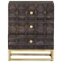 Mesita de noche de madera maciza de mango negro 40x30x50