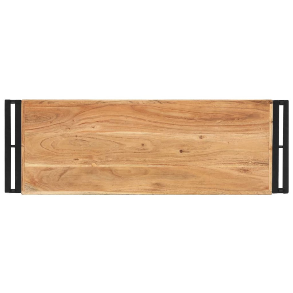 Mesa consola de madera maciza de acacia 90x30x75