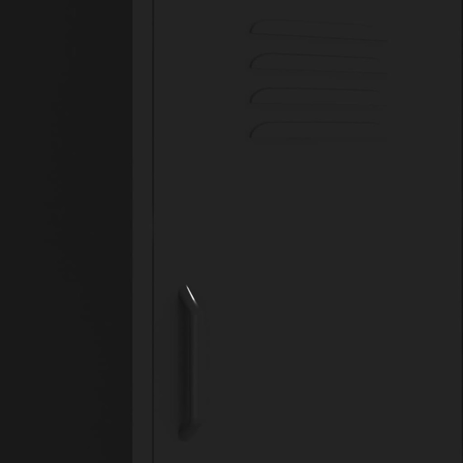 Armario de almacenamiento acero negro 42,5x35x101,5