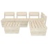 Muebles de palets para jardín 6 pzas madera de abeto