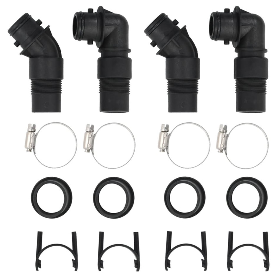 Calentadores solares de piscina 2 pzas HDPE aluminio