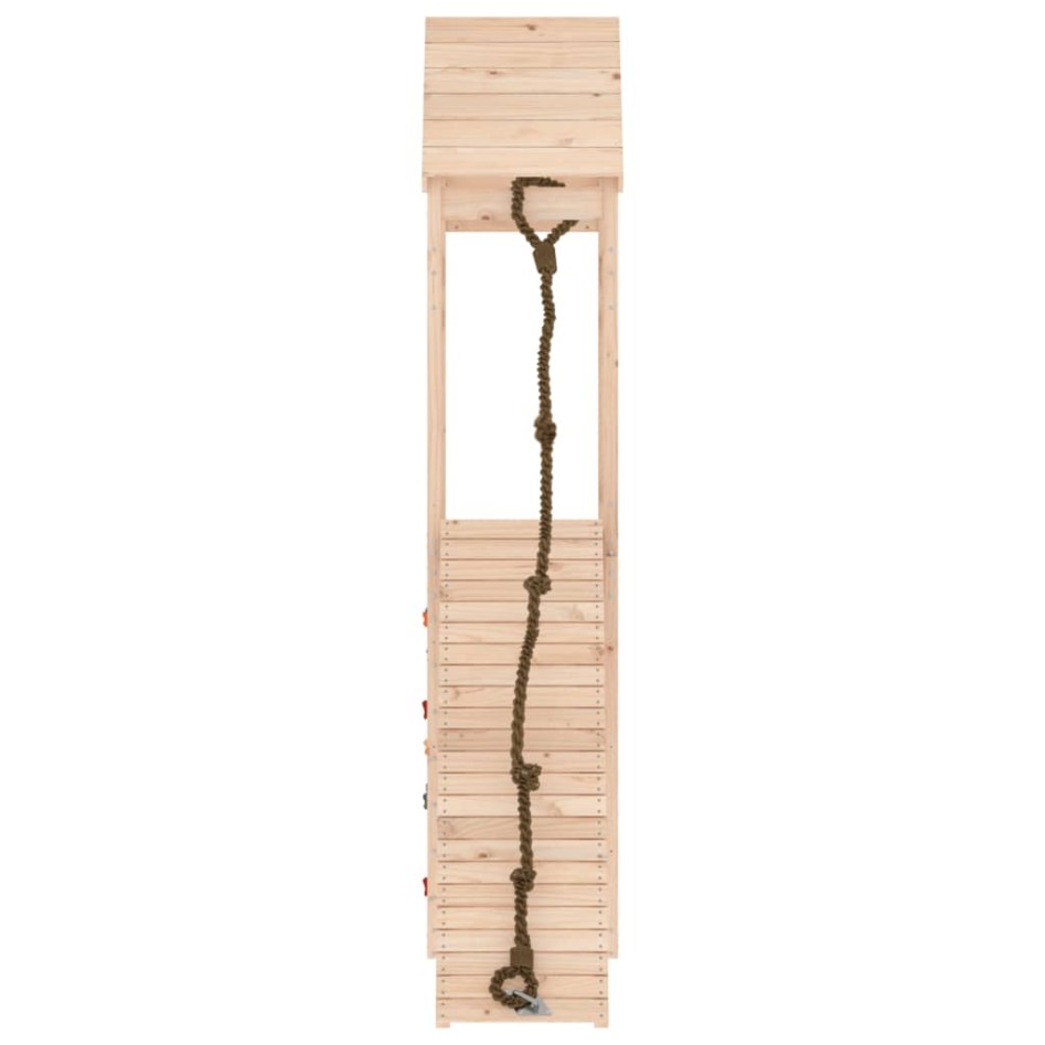 Parque infantil con pared de escalada madera maciza de