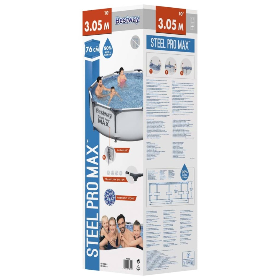 Bestway Set de piscina Steel Pro MAX 305x76
