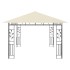 Cenador con mosquitera y tira luz LED crema 4x3x2,73m 180