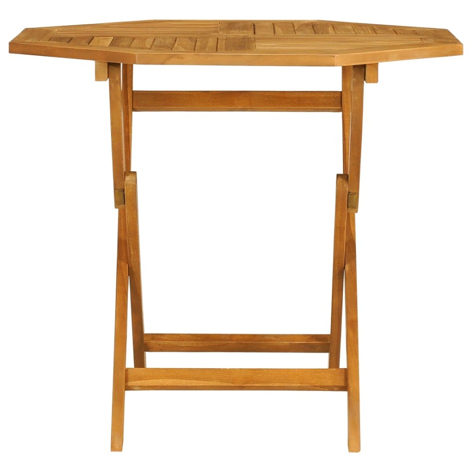 Conjunto de comedor de jardín 5 piezas madera maciza de