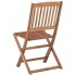 Sillas de exterior plegables 8 uds madera maciza