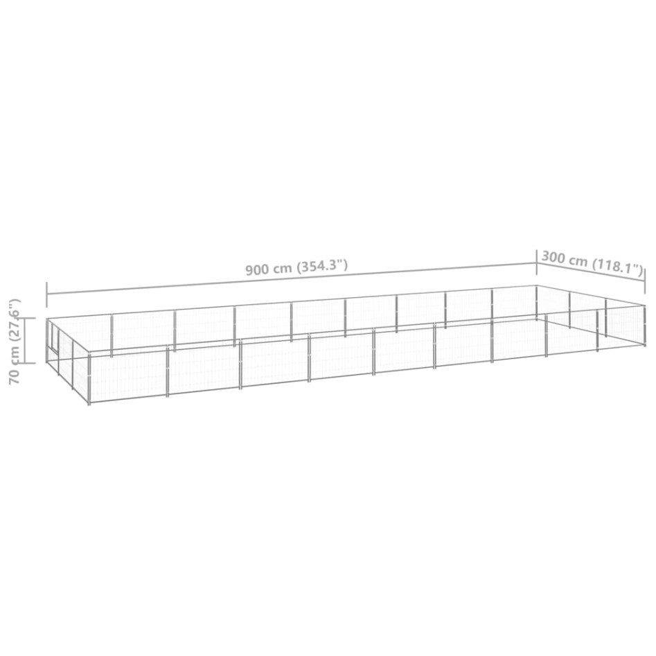 Perrera plateada 27 m²
