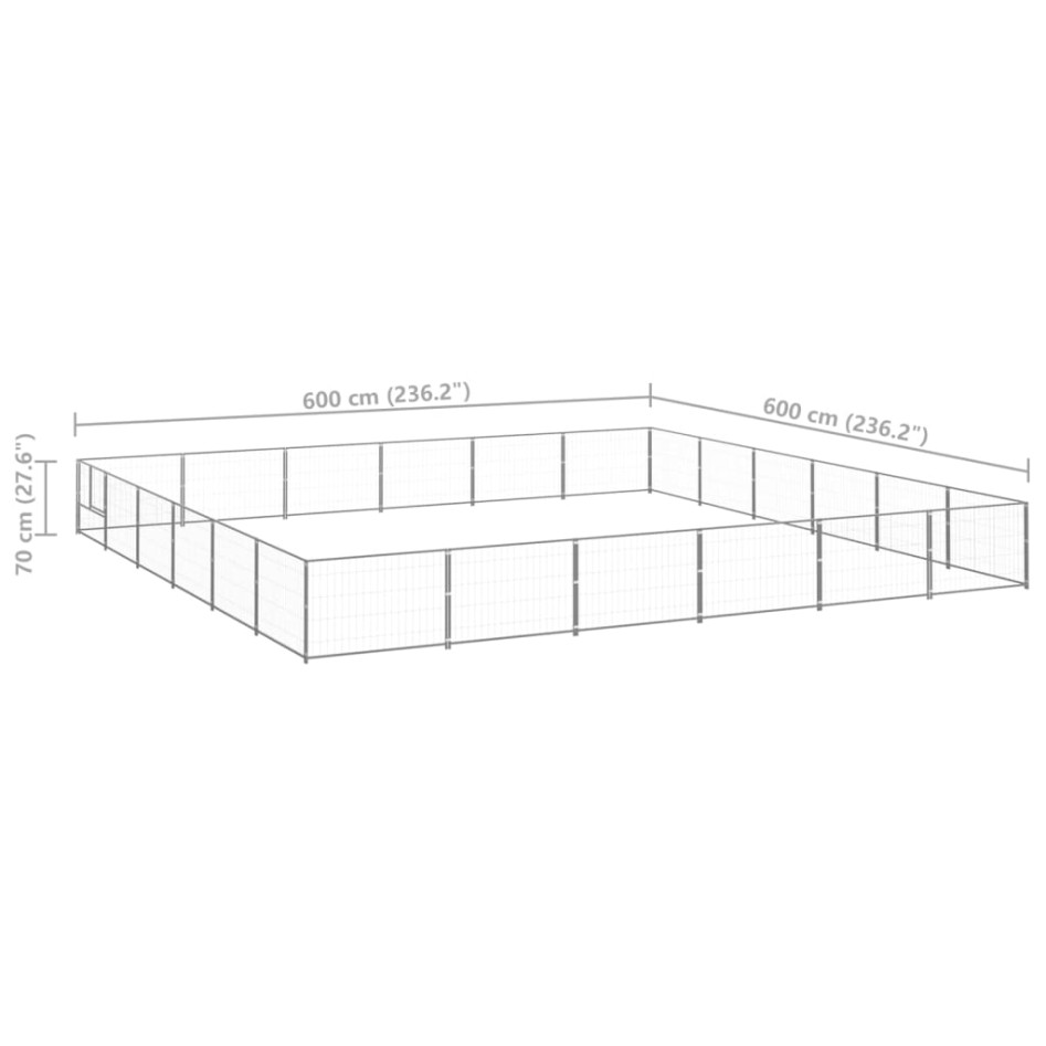 Perrera plateada 36 m²