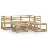 Set de muebles de jardín 6 pzas madera de pino impregnada