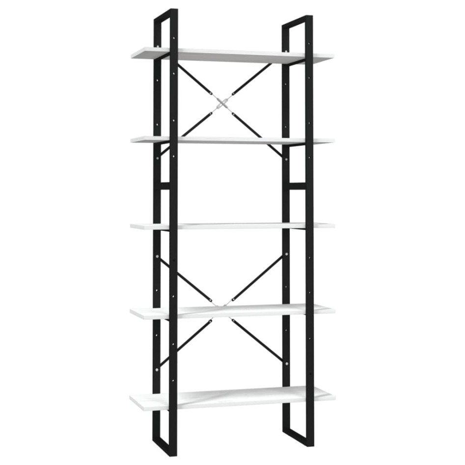 Estantería de 5 niveles madera de pino blanco 80x30x175