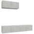 Set de muebles de TV 3 pzas madera contrachapada gris