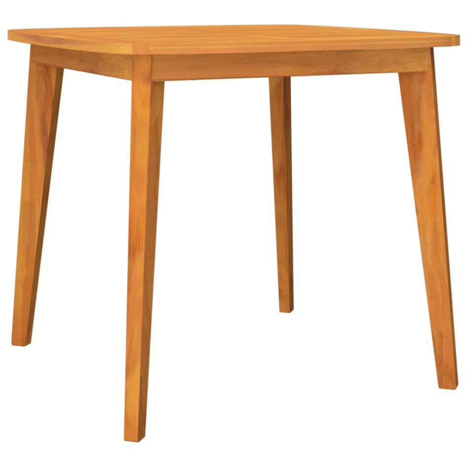 Juego de comedor de jardín 3 piezas madera maciza de