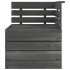Muebles de jardín palets 5 pzas madera maciza pino gris