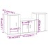 Set de muebles de TV 3 pzas madera contrachapada blanco
