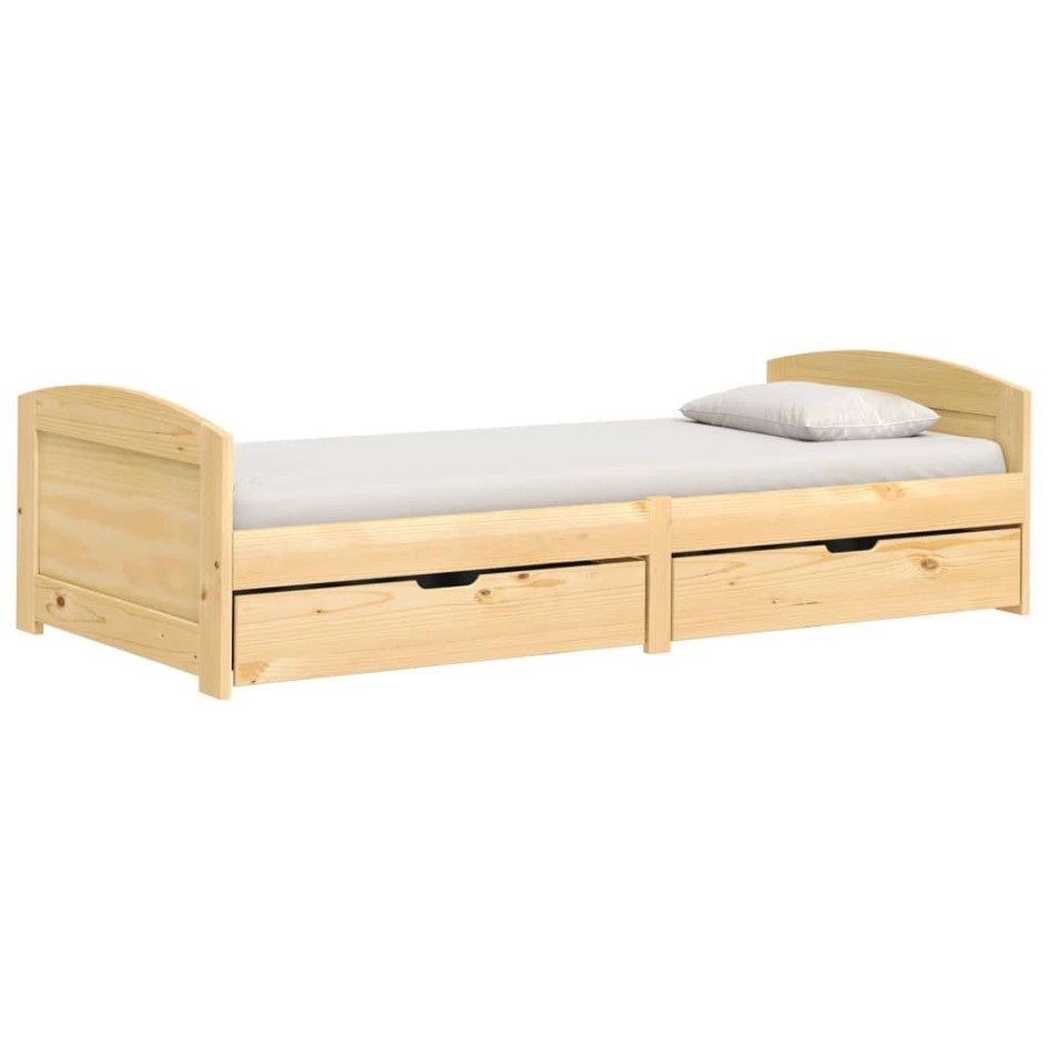 Sofá cama con 2 cajones madera maciza pino IRUN