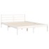 Estructura de cama con cabecero madera maciza blanco 140x200