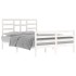 Estructura de cama de madera maciza blanca 140x200