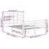 Estructura de cama de madera maciza blanca 140x200