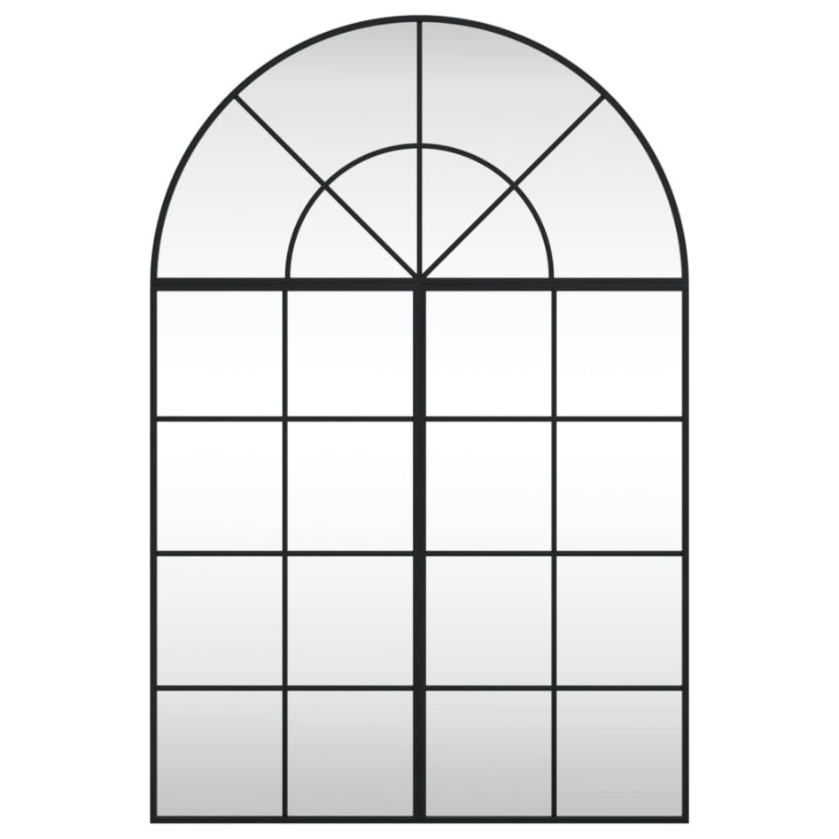 Espejo de pared arco de hierro negro 80x120