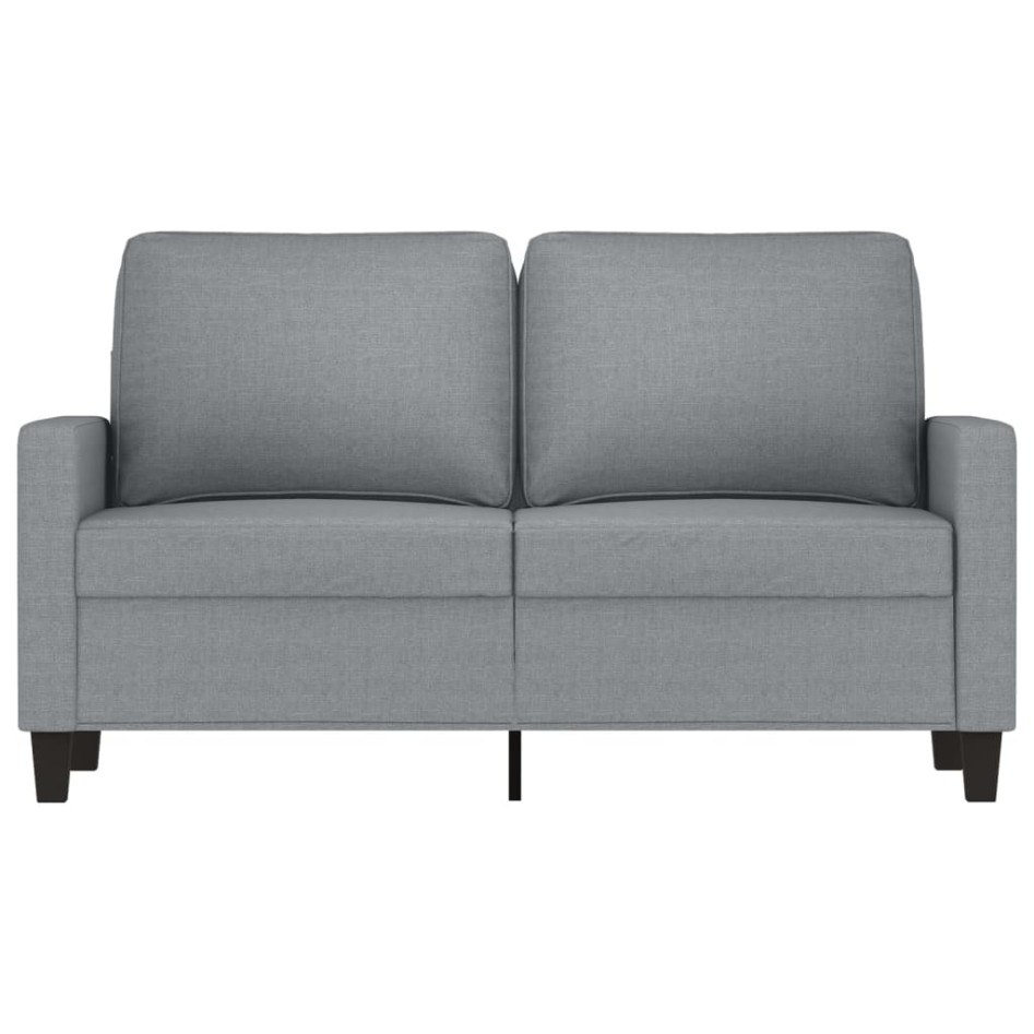 Sofá de 2 plazas de tela gris claro 120